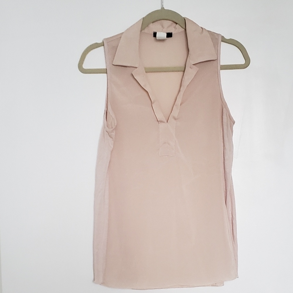 Blush Vneck Collar Sleeveless Tank